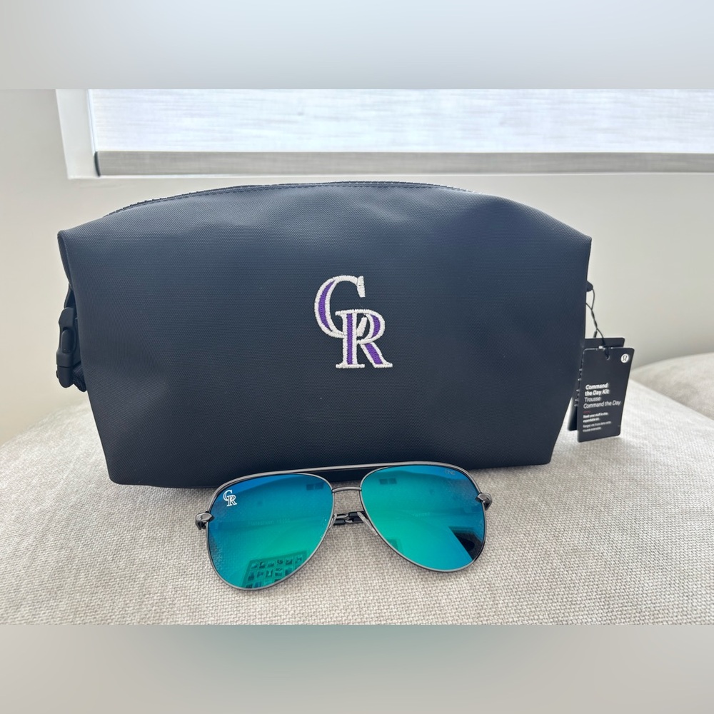 Colorado Rockies x lululemon - Dopp Kit Toiletry Bag + Sunglasses, great gift!